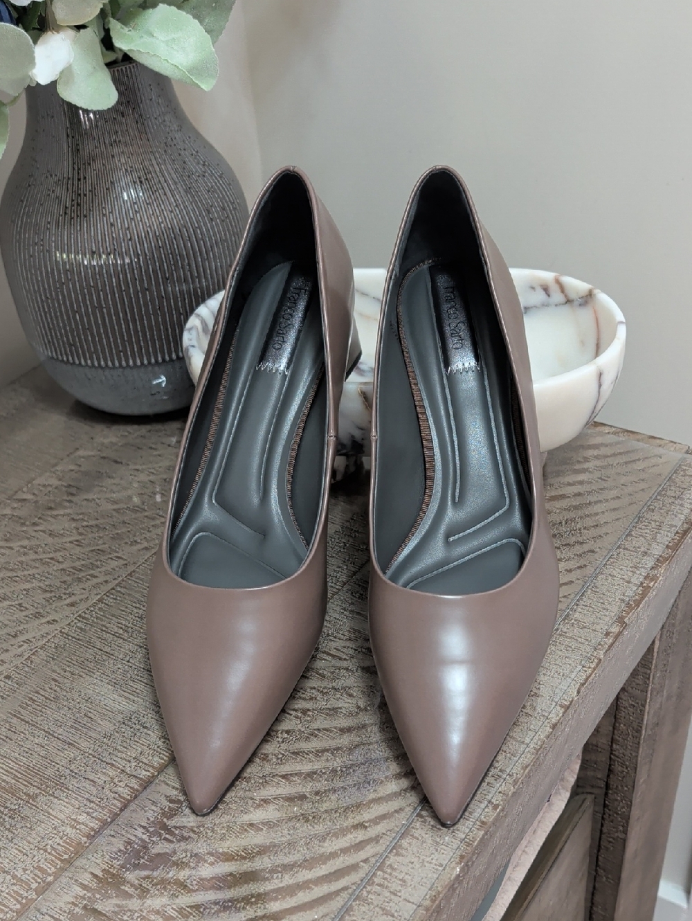 Franco Sarto Women's Racer Pointed Toe Block Heel Pump